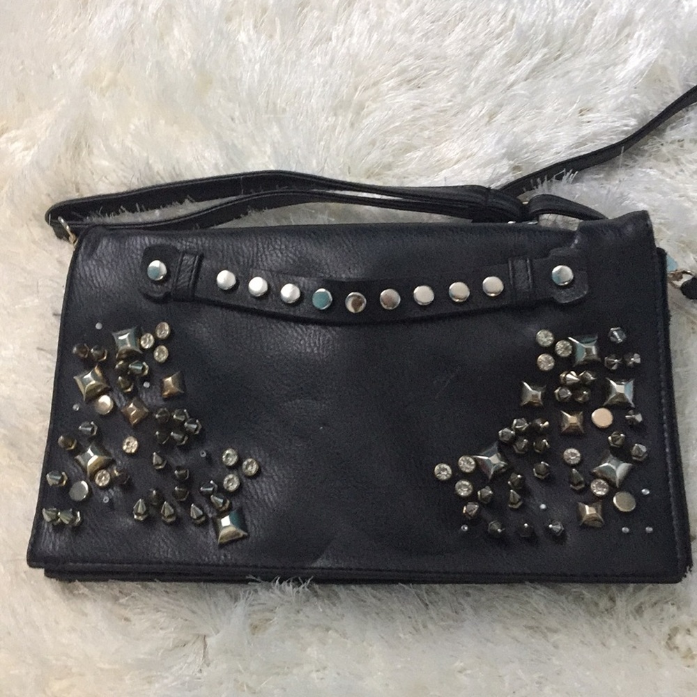 Black Studded Crossbody Bag